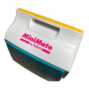 Igloo MiniMate White and Teal Cooler